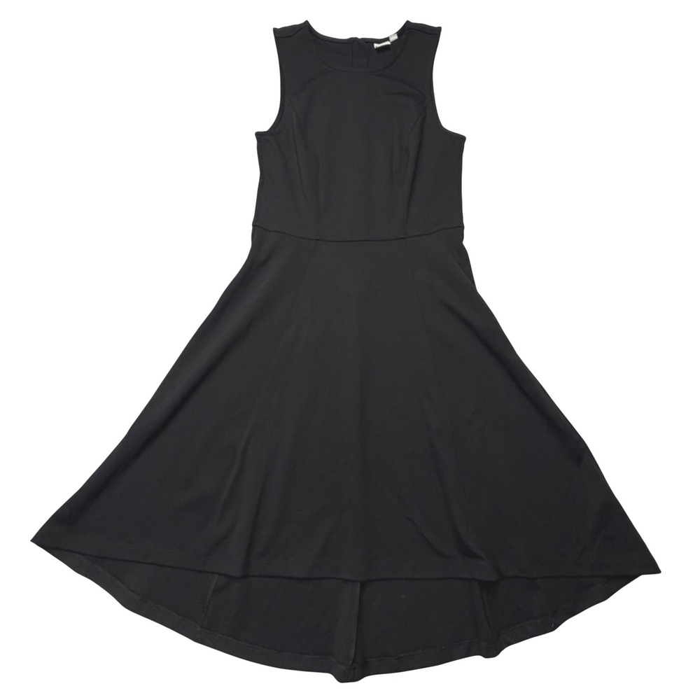 Gap Black Sleeveless High Low Fit and Flare Ponte Dress Womens Size 0